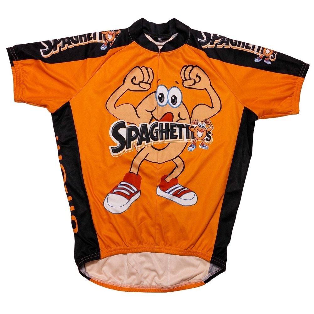 CANARI SpaghettiOs Cycling Jersey Short Sleeve Orange Medium M